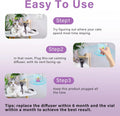 Cat Pheromones Calming Diffuser, Cat Calming Diffuser Starter Kit with Diffuser Head and 2Pcs 48Ml Vial, Efficient Relieve Anxiety Stress, 60 Days Use