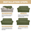 100% Waterproof Sofa Cover Non Slip Couch Cover Stretch Slipcover Leakproof Couch Protector for Kids Dogs Cats Pets, Olive Green, Sofa