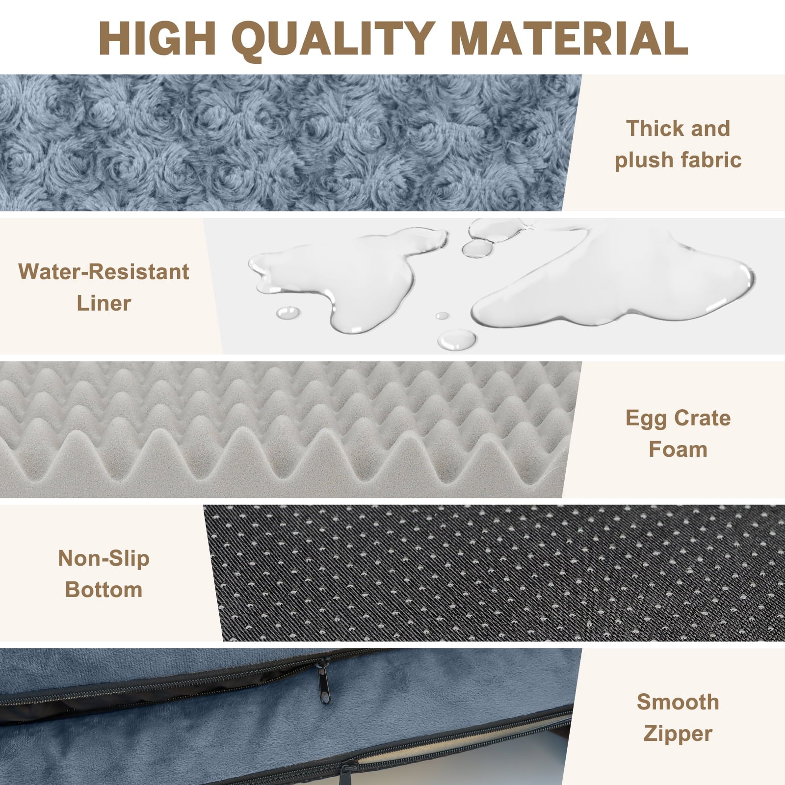 Large Dog Bed for Large Dogs Waterproof Orthopedic Dog Sofa Bed Non Slip Pet Couch with Removable Washable Cover Supportive Foam M to Xxl,Dark Gray