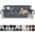 100% Waterproof Sofa Cover Non Slip Couch Cover Machine Washable Slipcover Leakproof Furniture Protector for Dogs Kids Pets, Dark Gray, Sofa - PetOhPets