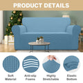 100% Waterproof Sofa Cover Non Slip Couch Cover Stretch Slipcover Leakproof Couch Protector for Kids Dogs Cats Pets, Dust Blue, Sofa - PetOhPets