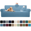 100% Waterproof Sofa Cover Non Slip Couch Cover Stretch Slipcover Leakproof Couch Protector for Kids Dogs Cats Pets, Dust Blue, Sofa - PetOhPets