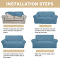 100% Waterproof Sofa Cover Non Slip Couch Cover Stretch Slipcover Leakproof Couch Protector for Kids Dogs Cats Pets, Dust Blue, Sofa - PetOhPets