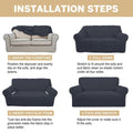 100% Waterproof Sofa Cover – Non - Slip Couch Protector for Kids, Dogs & Pets – Stretchable, Leakproof Loveseat Slipcover in Dark Gray - PetOhPets