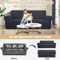 100% Waterproof Sofa Cover – Non - Slip Couch Protector for Kids, Dogs & Pets – Stretchable, Leakproof Loveseat Slipcover in Dark Gray - PetOhPets