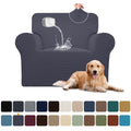 100% Waterproof Sofa Cover – Non - Slip Couch Protector for Kids, Dogs & Pets – Stretchable, Leakproof Slipcover for Chairs in Gray - PetOhPets