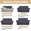 100% Waterproof Sofa Cover – Non - Slip Couch Protector for Kids, Dogs & Pets – Stretchable, Leakproof Slipcover for Chairs in Gray - PetOhPets