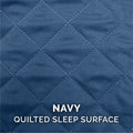 Pet Products Quilted Orthopedic Sofa Pet Bed for Dogs & Cats - Navy, Large