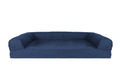 Pet Products Quilted Orthopedic Sofa Pet Bed for Dogs & Cats - Navy, Large