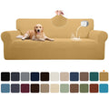 100% Waterproof Sofa Cover Non Slip Couch Cover Stretch Slipcover Leakproof Couch Protector for Kids Dogs Cats Pets, Ginger, Sofa