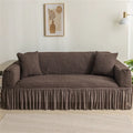 High Elastic Bubble Grid Sofa Cover 1/2/3/4 with Skirt Hem, All Season Universal Pet anti Dirt Couch Covers for Living Room