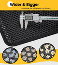 Cat Litter Mat Litter Box Mat, EVA Honeycomb Double Layer Design, Urine & Waterproof, Scatter Control Kitty Litter Mat, Less Waste, Easier to Clean,Washable, Black