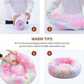 Calming Dog Bed and Cat Bed, anti Anxiety Pet Bed Dog Mat round Fluffy Dog Bed for Large Pets, Cat Beds for Indoor Cats, Comfortable Warm and Washable Dog Beds for Large Dogs (24