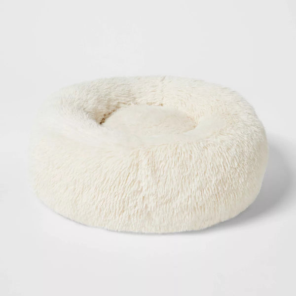 Donut Bolster Dog Bed - Boots & Barkley - Cream