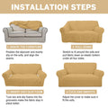 100% Waterproof Sofa Cover Non Slip Couch Cover Stretch Slipcover Leakproof Couch Protector for Kids Dogs Cats Pets, Ginger, Sofa
