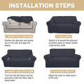 100% Waterproof Sofa Cover Non Slip Couch Cover Stretch Slipcover Leakproof Couch Protector for Kids Dogs Cats Pets, Dark Gray, Sofa