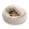 Cat Bed round Plush Hooded Cat Bed Cave, for Indoor Cats or Small Dog Beds, Calming Pet Beds Calm Anti-Nxiety Dog Bed, Waterproof Bottom Washable (16