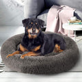 Calming Donut Pet Bed, Faux Fur Self-Warming Cuddler, Comfortable round Plush Dog & Cat Beds for Large, Medium Dogs and Cats (24''/32''/36''/44'')