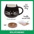 Cat grass kit with planter soil disk seeds and simple growing instructions