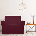 100% Waterproof Sofa Cover Non Slip Couch Cover Stretch Slipcover Leakproof Couch Protector for Kids Dogs Cats Pets, Wine Red, Sofa