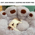 Clearance Dog Bed Cat Pet Sofa Cute Comfortable Cozy Pet Sleeping Beds for Small Dogs and Cats, Soft Fluffy Faux Fur Cat Cushion Dog Bed, Gray, 23.6 Inch