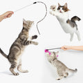 32 Pcs Cat Toys Kitten Toys, Interactive Variety Catnip Toys with Collapsible Rainbow Tunnel, Cat Feather Teaser Crinkle Balls Spring Toy for Cat, Kitty, Puppy