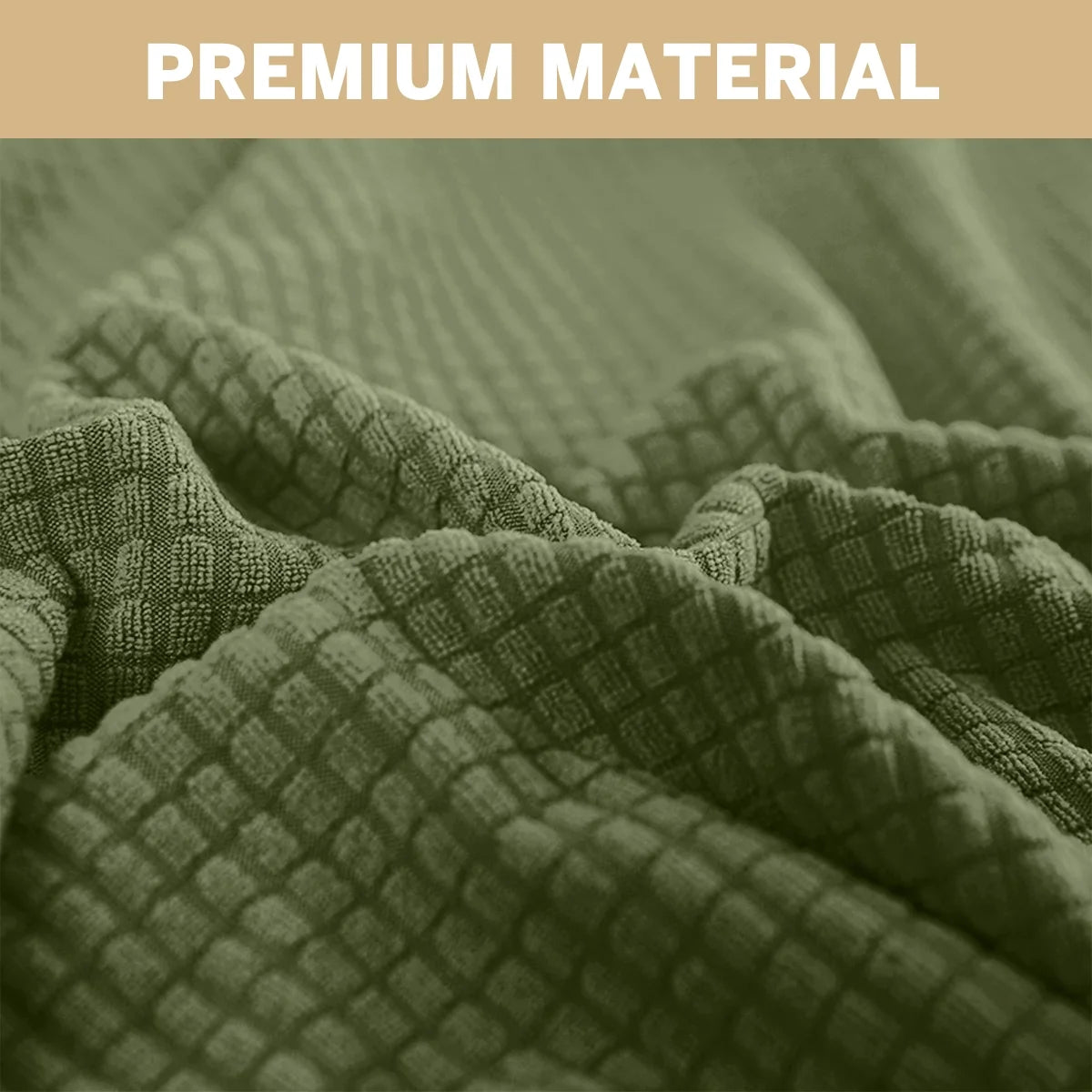 100% Waterproof Sofa Cover Non Slip Couch Cover Stretch Slipcover Leakproof Couch Protector for Kids Dogs Cats Pets, Olive Green, Sofa