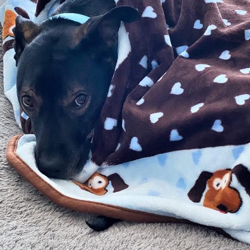 Blanket for Pets - Cozy Dog Blanket for Small Dogs - Machine Washable Dog Blanket in Blue - PetOhPets