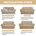 100% Waterproof Sofa Cover Non Slip Couch Cover Stretch Slipcover Leakproof Couch Protector for Kids Dogs Cats Pets, Leather Color, Chair
