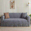 High Elastic Bubble Grid Sofa Cover 1/2/3/4 with Skirt Hem, All Season Universal Pet anti Dirt Couch Covers for Living Room