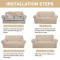 100% Waterproof Sofa Cover Non Slip Couch Cover Stretch Slipcover Leakproof Couch Protector for Kids Dogs Cats Pets, Taupe, Sofa