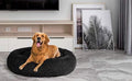 Calming Dog & Cat Bed, Donut Cuddler - round Bed for Small to Large Dogs & Cats, Raised Rim, Machine Washable (Up to 25/35/55/100Lbs) - PetOhPets
