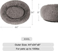 Calming Donut Pet Bed, Faux Fur Self - Warming Cuddler, Comfortable round Plush Dog & Cat Beds for Large, Medium Dogs and Cats (24''/32''/36''/44'') - PetOhPets