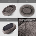 Calming Donut Pet Bed, Faux Fur Self - Warming Cuddler, Comfortable round Plush Dog & Cat Beds for Large, Medium Dogs and Cats (24''/32''/36''/44'') - PetOhPets