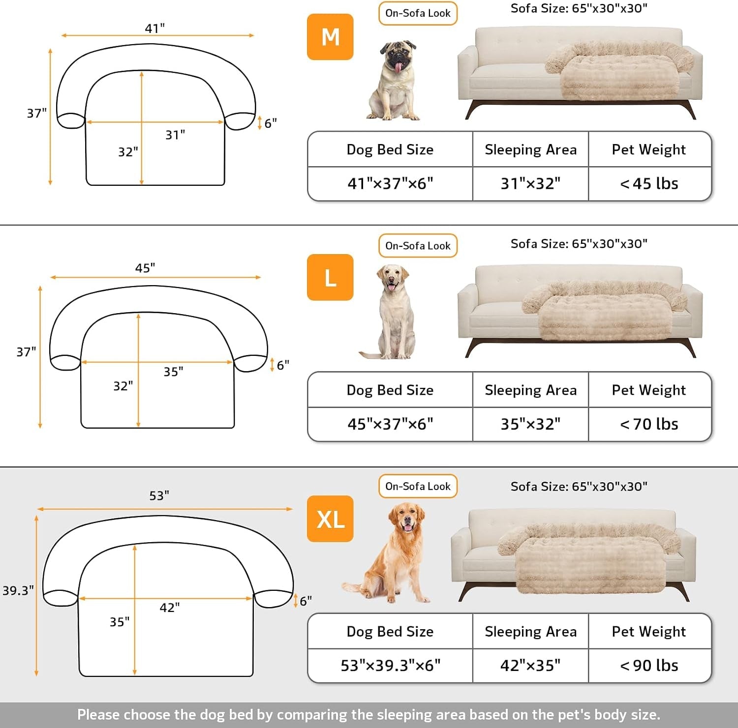 Calming Plush Dog Couch Cover, Washable Sofa Protector Mat - PetOhPets