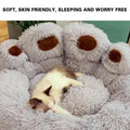 Clearance Dog Bed Cat Pet Sofa Cute Comfortable Cozy Pet Sleeping Beds for Small Dogs and Cats, Soft Fluffy Faux Fur Cat Cushion Dog Bed, Gray, 23.6 Inch - PetOhPets