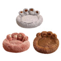 Clearance Dog Bed Cat Pet Sofa Cute Comfortable Cozy Pet Sleeping Beds for Small Dogs and Cats, Soft Fluffy Faux Fur Cat Cushion Dog Bed, Gray, 23.6 Inch - PetOhPets