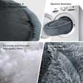Cuddler Dog Bed | Soft Faux Fur Surface Material | Donut Pillow Bed, Machine Washable | Non - Slip Bottom | Delicate Edge - PetOhPets