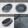 Cuddler Dog Bed | Soft Faux Fur Surface Material | Donut Pillow Bed, Machine Washable | Non - Slip Bottom | Delicate Edge - PetOhPets
