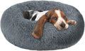 Cuddler Dog Bed | Soft Faux Fur Surface Material | Donut Pillow Bed, Machine Washable | Non - Slip Bottom | Delicate Edge - PetOhPets