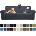 100% Waterproof Sofa Cover Non Slip Couch Cover Stretch Slipcover Leakproof Couch Protector for Kids Dogs Cats Pets, Dark Gray, Sofa