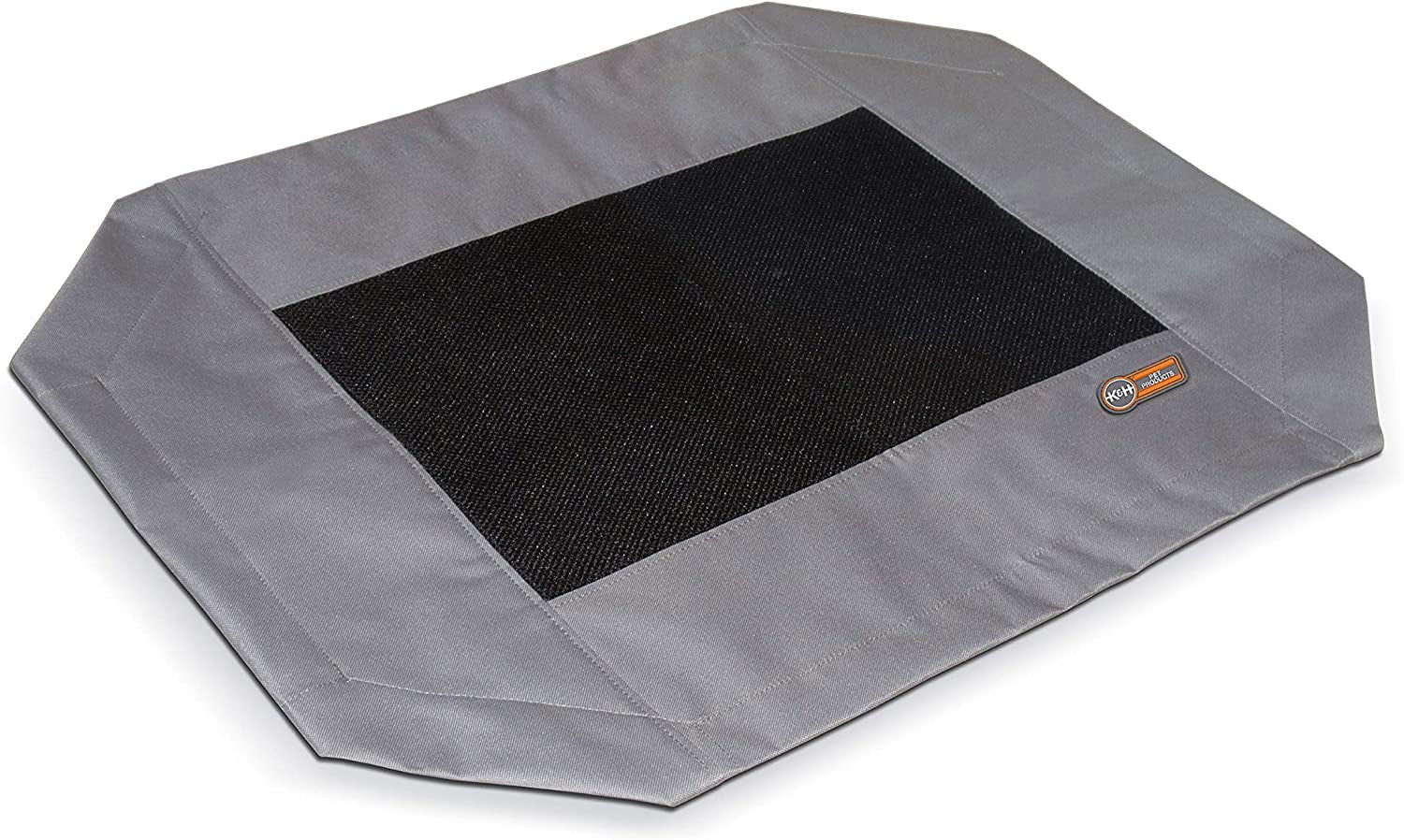 Dog Cot Replacement Cover, Designed to Fit K&H Medium Pet Cots (Sold Separately), Indoor Outdoor, Breathable Cooling Mesh Center, Machine Washable - Medium 32 X 25In Gray - PetOhPets