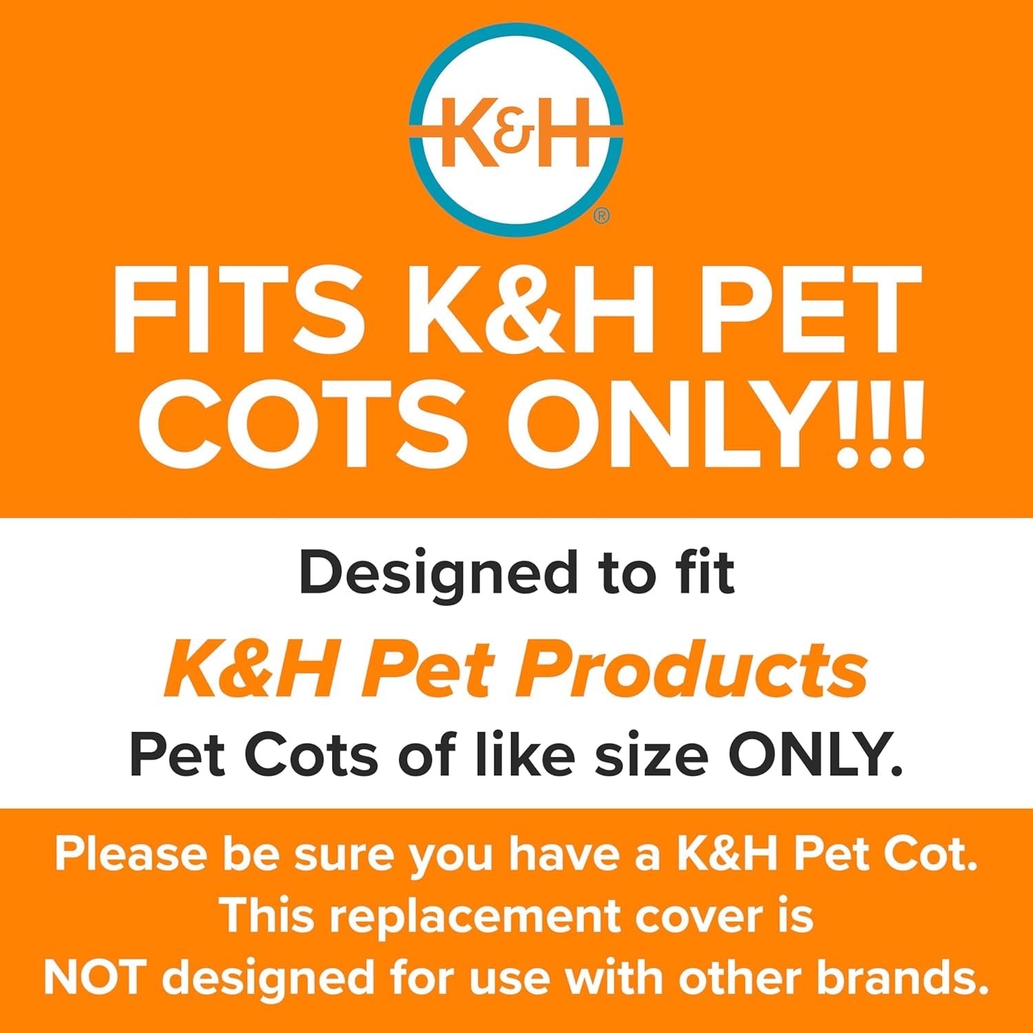 Dog Cot Replacement Cover, Designed to Fit K&H Medium Pet Cots (Sold Separately), Indoor Outdoor, Breathable Cooling Mesh Center, Machine Washable - Medium 32 X 25In Gray - PetOhPets