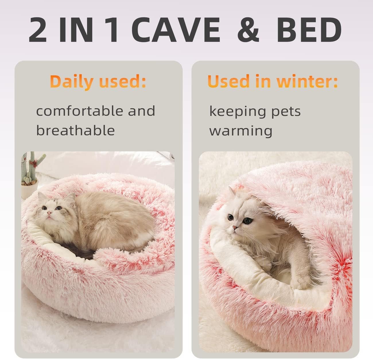 Donut Cuddle Pet Bed - PetOhPets