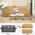 100% Waterproof Sofa Cover Non Slip Couch Cover Stretch Slipcover Leakproof Couch Protector for Kids Dogs Cats Pets, Ginger, Sofa