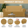 100% Waterproof Sofa Cover Non Slip Couch Cover Stretch Slipcover Leakproof Couch Protector for Kids Dogs Cats Pets, Ginger, Sofa