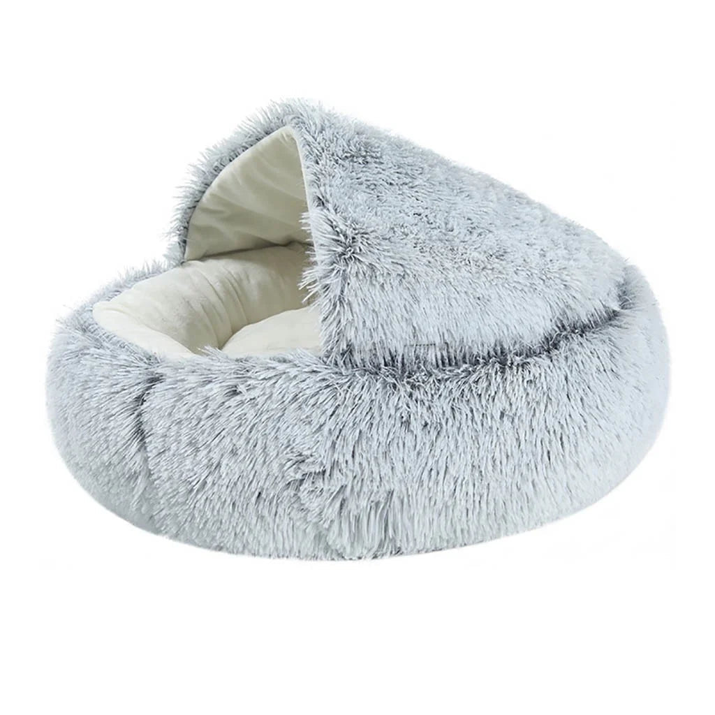 Hooded Calming Cat Bed - PetOhPets