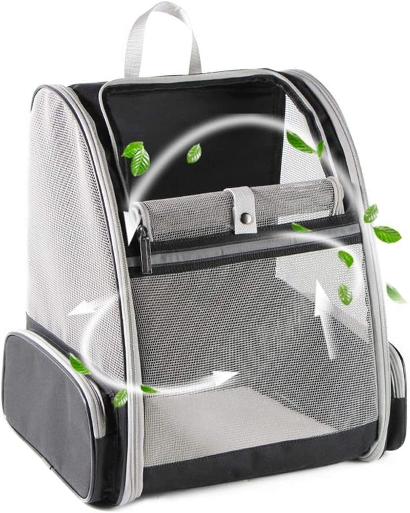 Innovative Traveler Bubble Backpack Pet Carriers for Cats and Dogs (Black) - PetOhPets