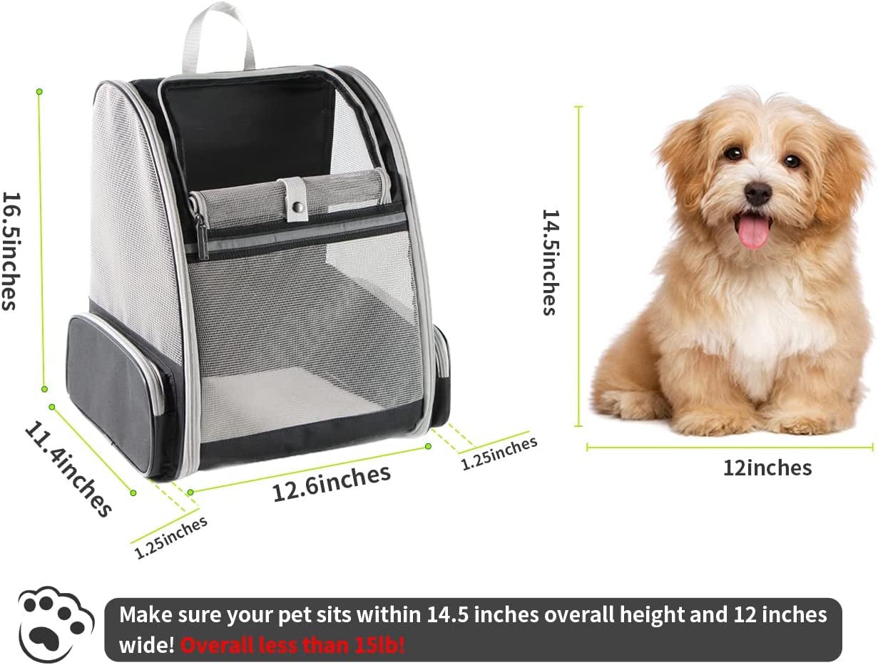 Innovative Traveler Bubble Backpack Pet Carriers for Cats and Dogs (Black) - PetOhPets