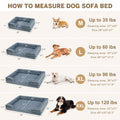 Large Dog Bed for Extra Large Dogs Waterproof Orthopedic Dog Sofa Bed Non Slip Pet Couch with Removable Washable Cover Supportive Foam M to Xxl,Dark Gray - PetOhPets